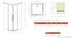Radaway Idea 8 QL Black Kdd kabina 110x110cm czarny mat/szkło przejrzyste 10590110-54-01L/10590110-54-01R